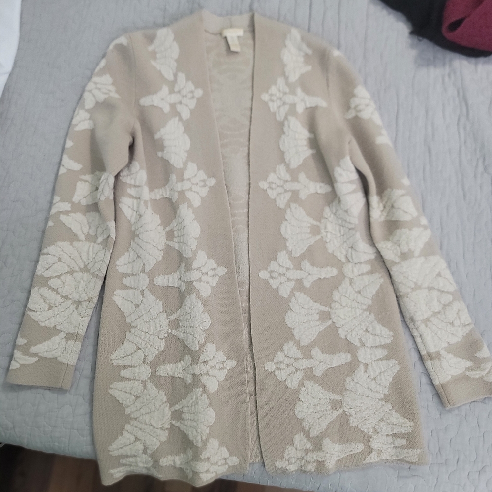 Chico's Beige and Cream Cardigan